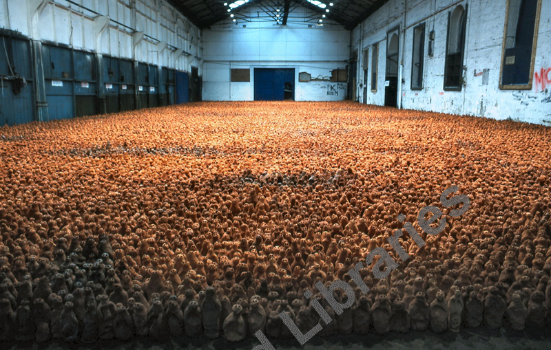 Artwork entitled Field for the British Isles, at Gateshead railway works 